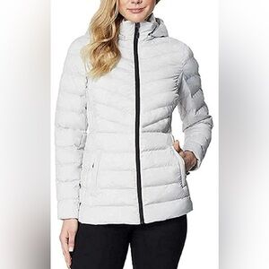 32 DEGREES Heat Women's Hooded 4-Way Stretch Jacket - Silver Post - Size S